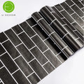 UDK Factory Price PVC Self-Adhesive Black Brick Wallpaper Peel&stick Wall Stickers Decorative Contact Paper for Home Decoration