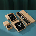 A1 Custom Paper Jewelry Ring Earnail Storage Box Gift Kraft Paper Cardboard Jewelry Packaging Box Necklace Gift Box With Logo