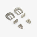 Western Belt Buckle 3 Piece Set Antiqued Silver Fashion Zinc Alloy Western Fancy Belt Buckles Sets for Woman