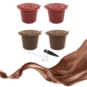 1 Pod Wareset Reusable for NESPRESSO Coffee Capsules Cup With Spoon Brush Refillable Coffee Capsule Refilling Filter Coffeeware