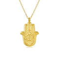 Popular Fashion Jewellery Stainless Steel Gold Hamsa Hand Pendant Necklace