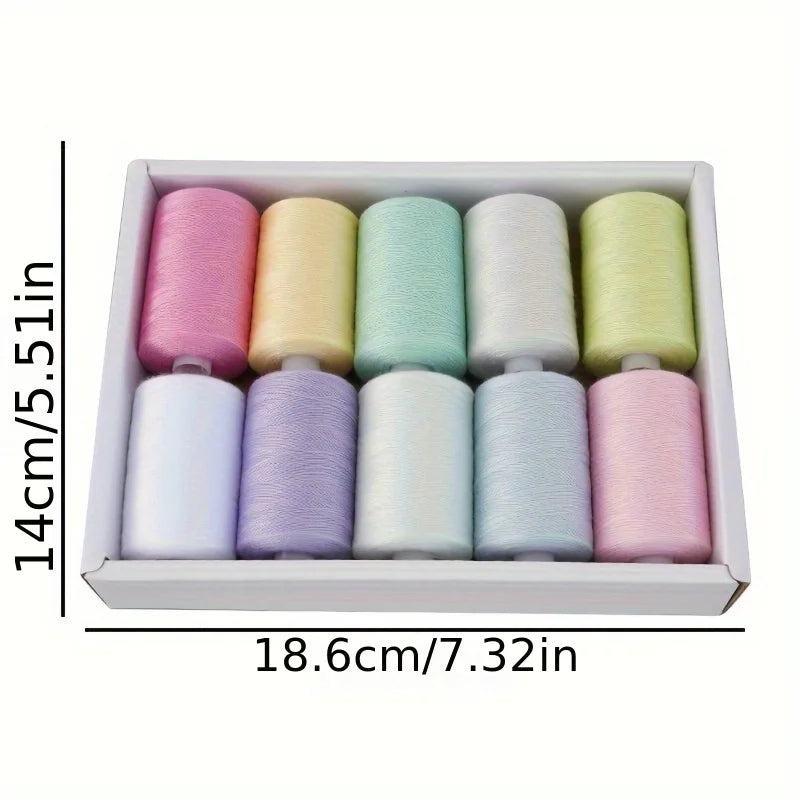 402 Sewing Thread Household Sewing Thread Multicolored 10-color Set 1000 Yards