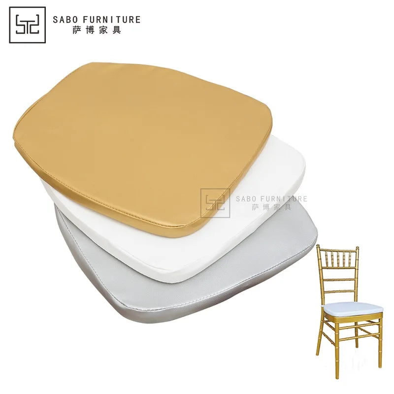 Chiavari Wedding Chair with Foam Cushion PU Leather Technics Various Colors for Hotels Function Pillows & Positioners