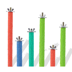 Pet Bird Perch Station Parrot Chew Toy Teeth Cleaner Chinchilla Claw Grinding Tool Fixed Wooden Stick