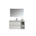 Modern Design Solid Wood Bathroom Vanity Mirror Storage Cabinet with Taps Multifunctional Bath Vanity Set Factory Wholesale