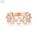 China Wholesaler Exquisite Link Chain Design Customizable Series Jewelry 18K Solid Gold Real Natural Diamond Daily Wearing Rings