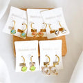 Creative Design PVD 18K Gold Plated Stainless Steel Earrings Jewelry Cartoon Planet Small Hoop Charm Earrings for Kids