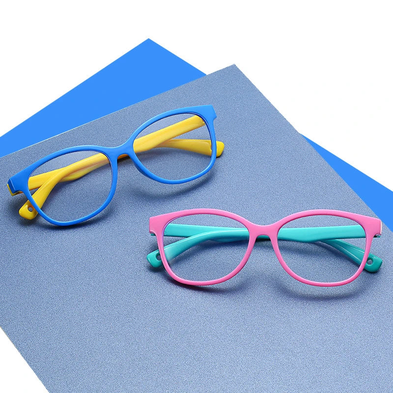 Unbreakable PC Kids Glasses Square Children Optical Frame Anti Blue Light Soft Kid Eyeglasses