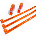 Factory Custom Neon Colorful L Shape Vinyl Pvc Id Wristband Slap Bracelet Plastic Wristband