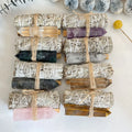 Wholesale California White Sage Smudge Kit Palo Santo With Amethyst Point Crystal Wand for Meditation Crystal Energy Cleaning