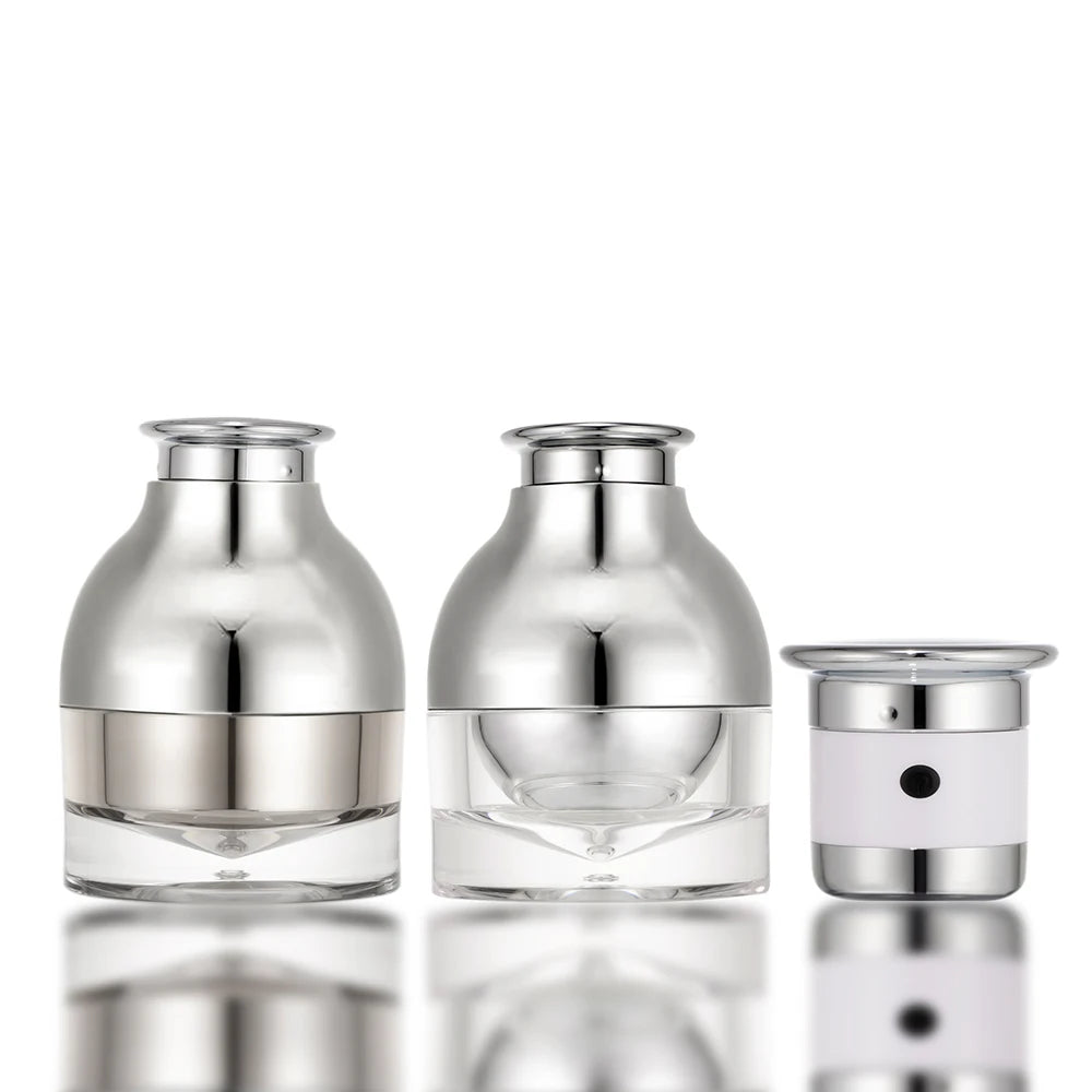 Customized Empty Cream Jar Luxury Cosmetics Acrylic Serum Lotion Skincare Eye Cream Face Mask Packaging with Customized Logo