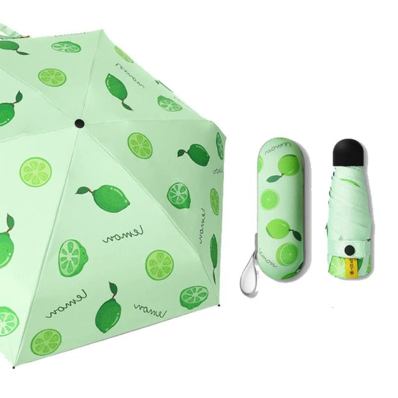 LOW MOQ Factory Direct Supply Capsule UV Mini Umbrella Pocket with Logo for Customization