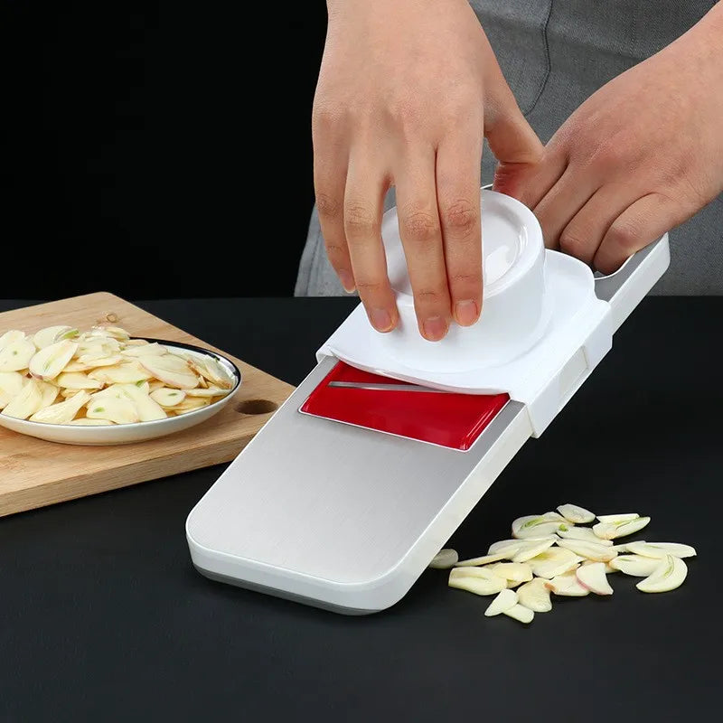12-Piece 6-Blade Stainless Steel Eco-Friendly Easy Control Vegetable Chopper Potato Shredding Slicer Grinding Function Made
