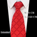 New Plaid Tie for Men Extra Long Size 160cm*9cm Necktie Green Paisley Silk Jacquard Woven Neck Tie Suit Wedding Party