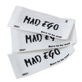 Garment Tags Wholesale Custom Matte Embossed Silicone Logo End Fold Grosgrain Woven Labels for T Shirts