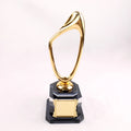 Gold Metal Glass Crystal Plaque Trophy and Award MH-NJ0184