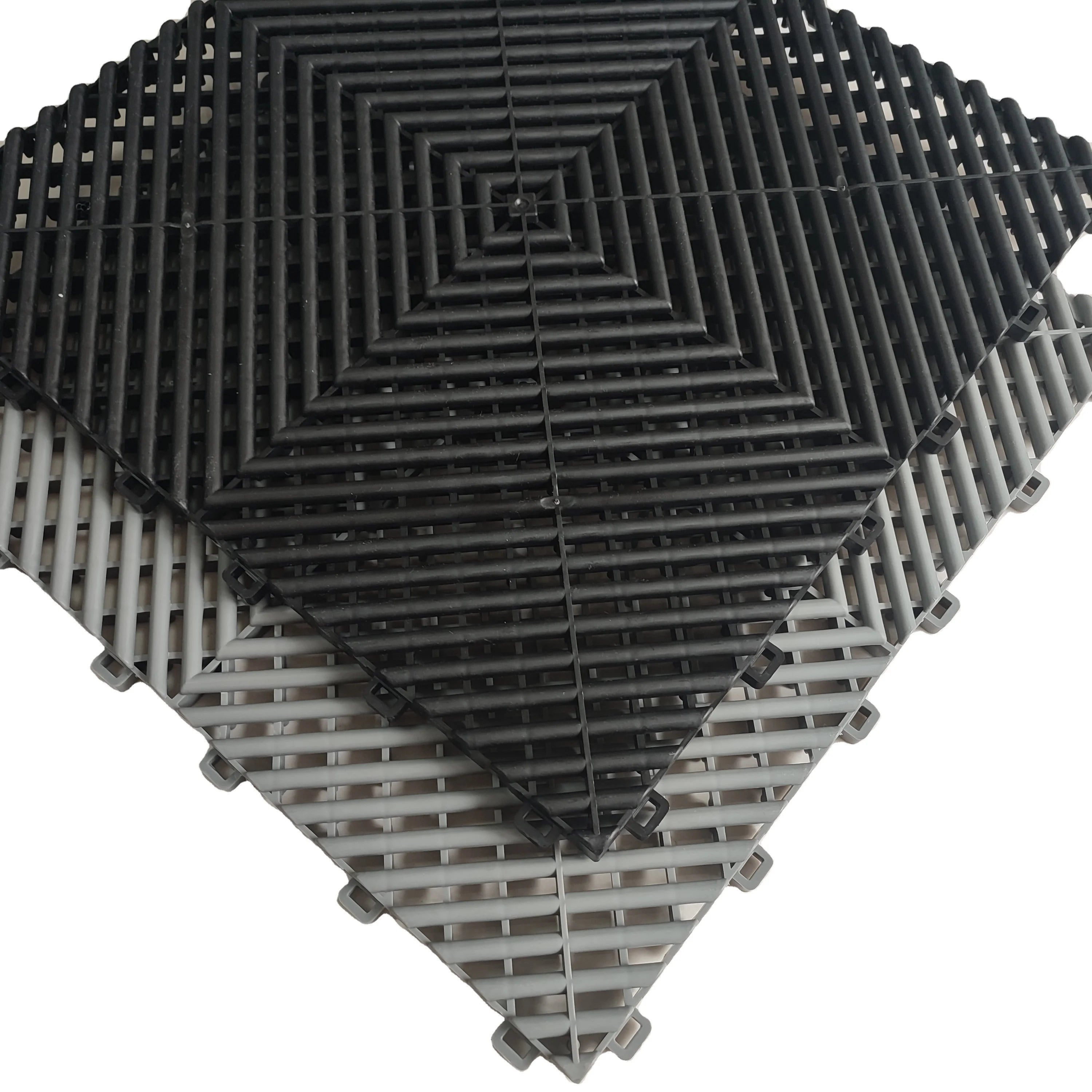 Factory Outlet New Automatic Water Seepage Garage Mosaic Floor Tiles Modern PP Plastic Interlocking Outdoor Private Parking