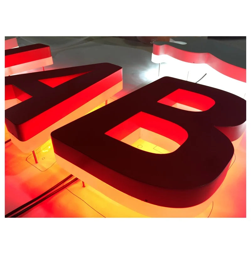 For Customizable 3D Acrylic LED Backlit Embossed Electronic Signage with Personalized Aluminum Logo and LED Strips