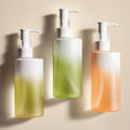 New Design  Cosmetic Containers 150ml Skincare Packaging White Gradient PET Bottle With Lotion Pump Wholesale