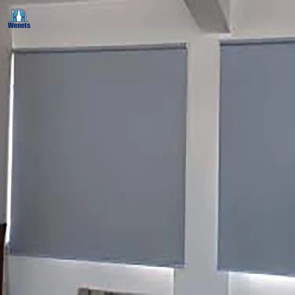 Customized Size Spring Roller Blind Factory Price Remote Control Indoor Roller Blinds for Bedroom