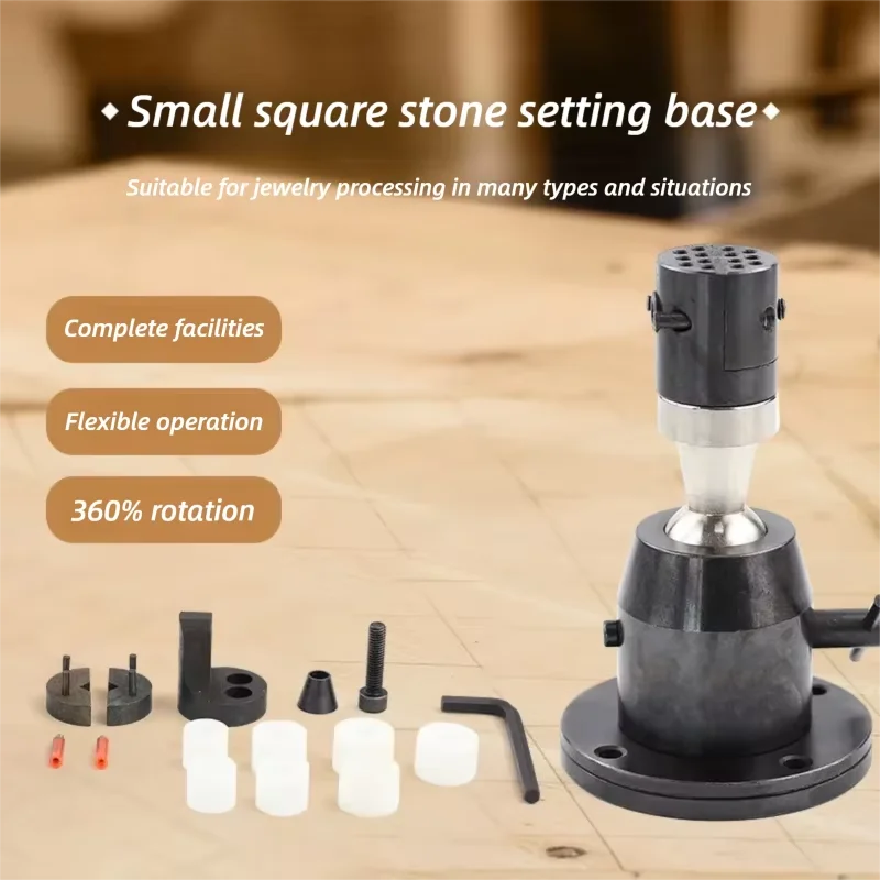 360Â° Rotation Jewelry Fixing Tools Small Universal Stone Seat Gemstone Inlaid Fixture Vise With Base Diamond Setting Tool