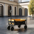Large Capacity 8-Inch Narrow Wheel Folding Camping Trolley High Load-bearing Stall Small Sunshade Handcart Folding Table Storage