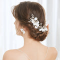 Hard Ceramic Flower  Bulk Bridal Hair Comb Women Hair Accessories Crystal Pearl  Wedding Hair Combs