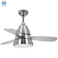 DE Techo 42 Inch Outdoor Electric Ceiling Fan Light with Remote Control LED Nickel/Gold Finish