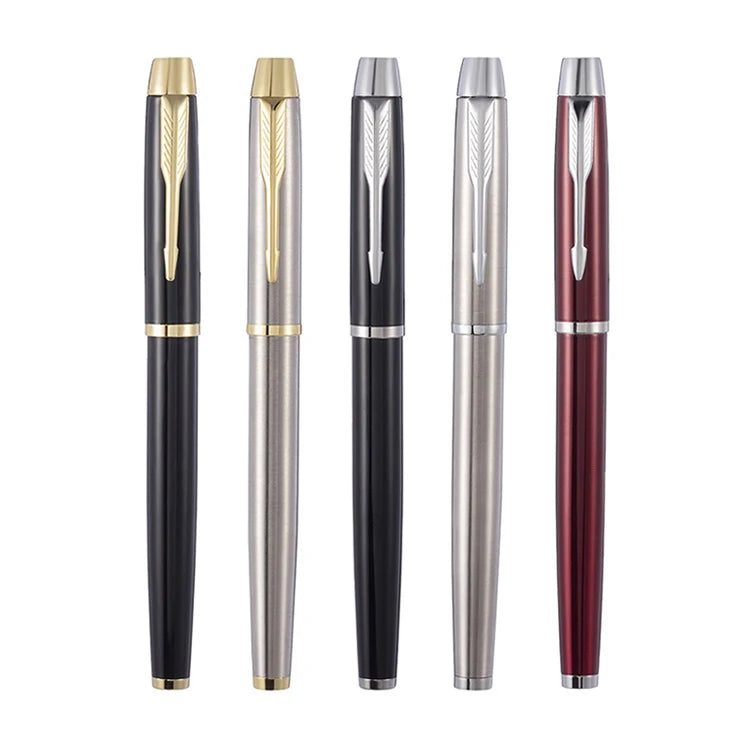 Luxury Design Custom Personalized Stainless Steel Sports 0.5mm Rollerball Pen Black Ink Business Gift Park Pen