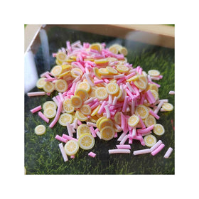 Lemon Fruit Polymer Clay Slime Charms Simulation Fruit Cup Topping Decorations Cute DIY Sprinkles Filler for Craft