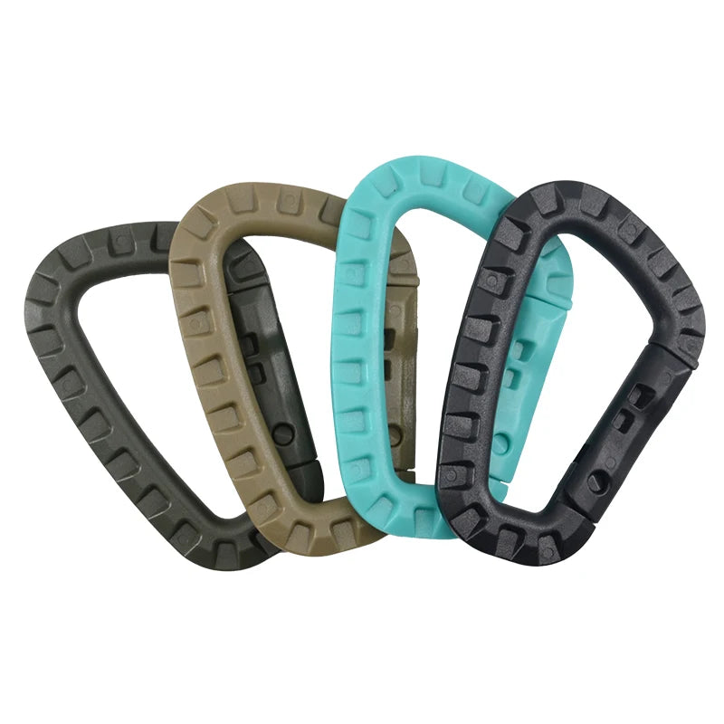 Tactical Mountaineering Buckle Keychain D Ring Spring Buckle Practical Hook Outdoor Use Backpack 8cm 4 Colors