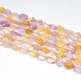 Wholesale Natural Ametrine Loose Gemstone Beads 6*8mm\ 8*10mm Strand Unit for Jewelry Crafting