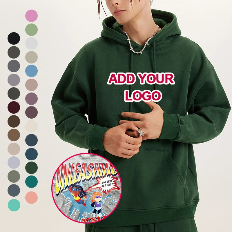Hoodie Manufacturer Custom 3D Printed Full Dtg Printing Logo Unisex Blank Hoodies Streetwear Screen Print Hoodie for Men