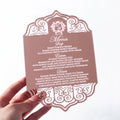 Elegant New Style Rose Gold Mirror Cards Laser Cut Acrylic Invitation for Wedding Birthday Reception
