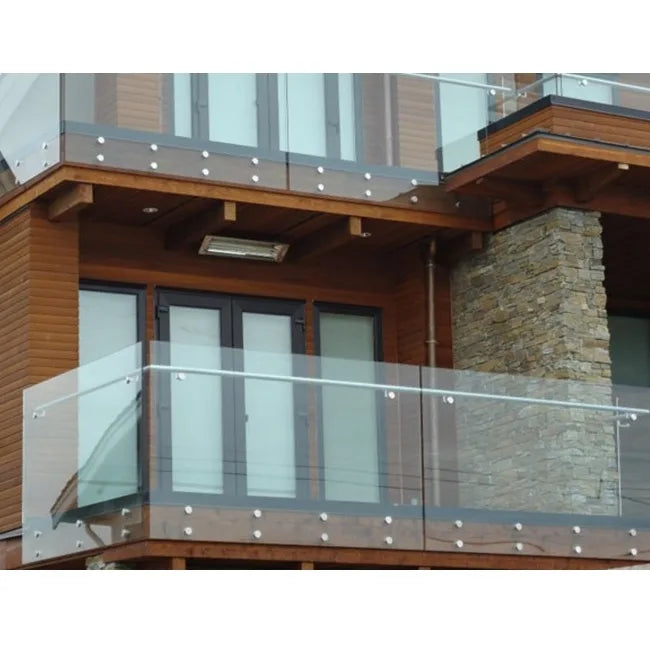 Terrace Glass Balcony Railing Design Frameless Glass Balustrade Handrail Outdoor Standoff Railing Balustrade