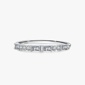 Ailmay New Style Fashion 925 Sterling Silver Simplicity Dazzling Rectangle CZ Stackable Rings for Women Statement Jewelry Gift