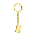 Hot Sale Stainless Steel Key Chain Mail Pendant Envelope Pendant Keychain with Inner Words