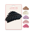 JIRIS Korean Matte Plastic Hair Clamps Clip Claw New Colors New Design Unique Leaf Shaped Claw Clip Women Hair Ponytail