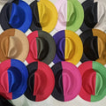 Wholesale Elegant Fashion Miniature Two-tone Custom Felt Hat New Flat Women Top Hats Fedora Women Men