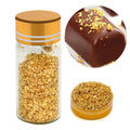 Private Label Edible 24 Karat Gold Leaf Flakes Genuine 24k Gold Dust Real Gold Foil Leaf for Cake Dessert  Beef Decoration