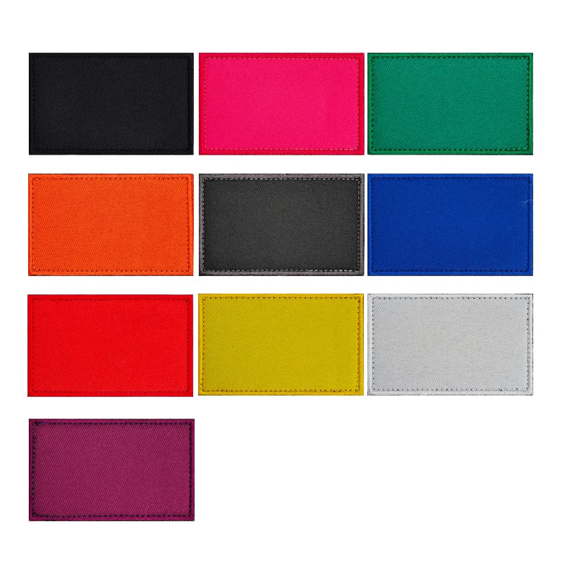 Blank Patch Embroidery in Multiple Colors Suitable for Clothing Backpacks Patch Hooks and Loops (10 Colors)