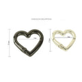 Heart Opening Spring Ring Love Keychain Color Zinc Alloy Love Spring Buckle Jewelry Accessories Hanging Buckle