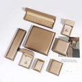 Luxury Silk Inside Wholesale High End Gold Luxury Custom logo Leather Jewellery Boxes Packaging Necklace Earring Jewelry Box