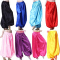 Satin Harem Pants Yoga Belly Dance Latern Pants Tribal Dancing Pants Trousers