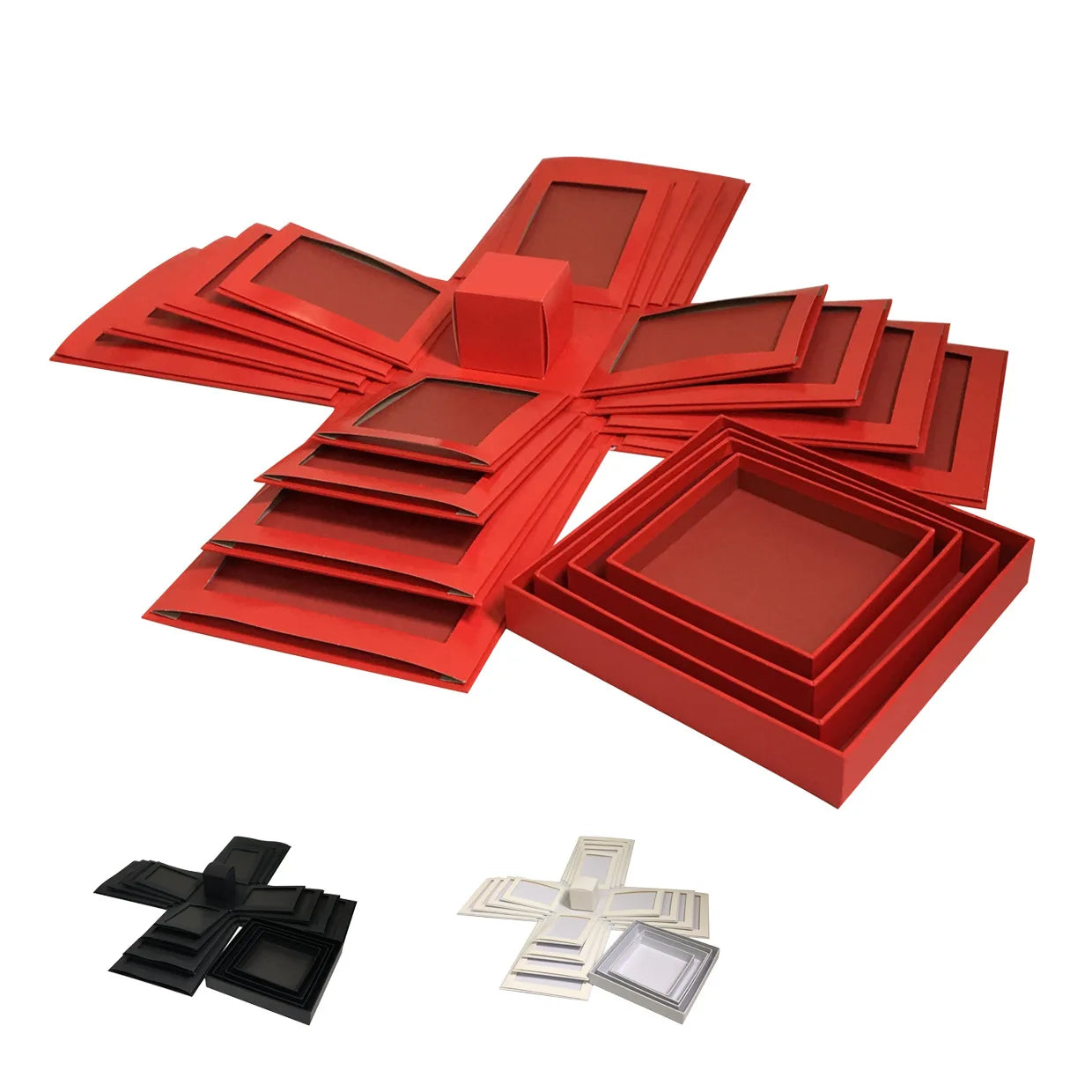 Five-layer Square Photo Album Box Flower Gift Box Birthday Present Surprise Box