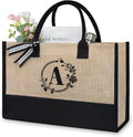 Recycled Custom Beach Pattern Canvas Jute Tote Shopping Bags Personalized Party Girls Trip Gifts with Cotton Handle Printed Logo