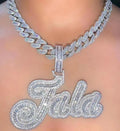 Diamond Custom Name Pendants Iced Out Filled Custom Name Necklace Jewelry Gold Plated Letter Necklace Customized Name Necklace