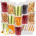 Leakproof Meal Prep Food Storage Containers Reusable Stackable Clear 8/12/16/24/32oz Plastic Soup Deli Container with Lid