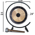 Chau Gong with C  Shape Stand Handmade Gong Tam Tam Gong for Gong Bath Yoga and Meditation Two Pieces
