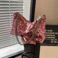 Fashion Sequins Design Women Shoulder Bag Elegant Ladies Evening Underarm Bags Chain Crossbody Female Small Clutch Party Purse